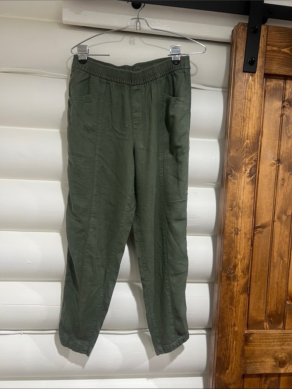 Old Navy Olive Green Pull-On Cargo Trousers